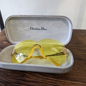 Christian Dior John Galliano yellow vintage pilot sunglasses